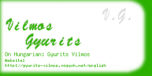 vilmos gyurits business card